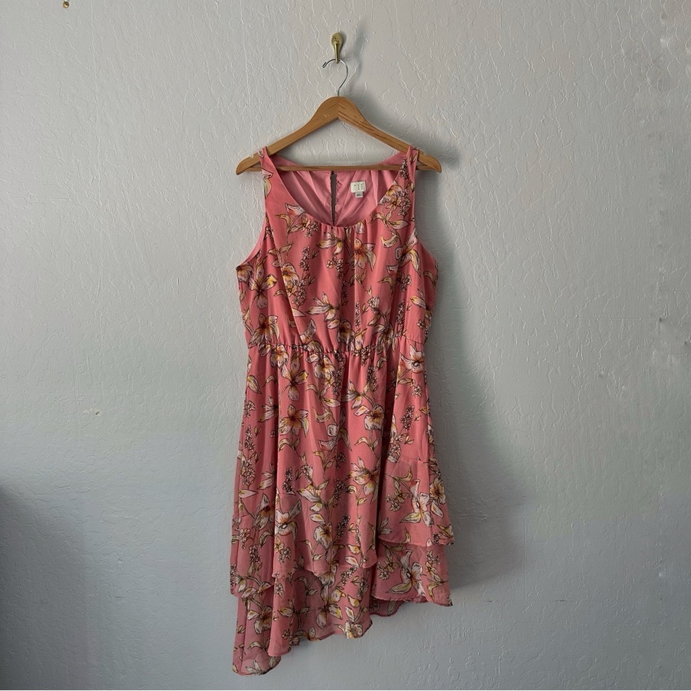 Target A New Day Pink Asymmetrical Sundress with Scoop Neck
